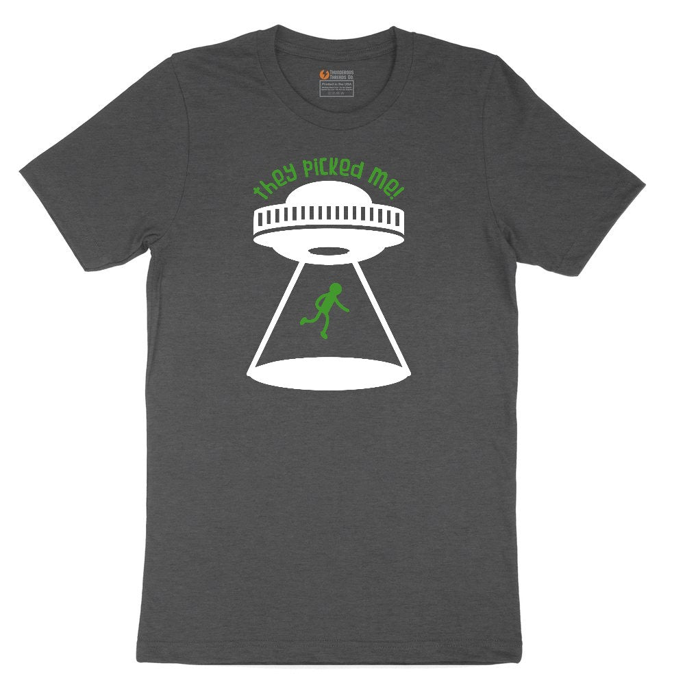 They Picked Me Toddler Short Sleeve Tee - Dark Heather Grey