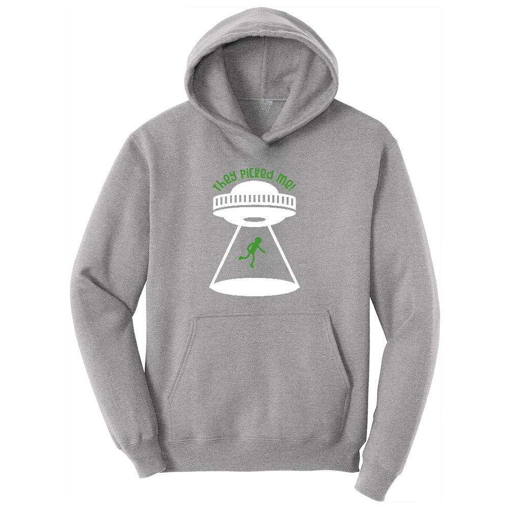 They Picked Me Youth Hoodie - Athletic Heather