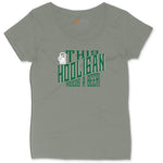 This Hooligan Needs a Beer Ladies Curvy Tee - Bamboo Blackout