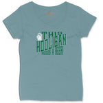 This Hooligan Needs a Beer Ladies Curvy Tee - Surf Blackout