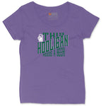 This Hooligan Needs a Beer Ladies Curvy Tee - Vintage Purple