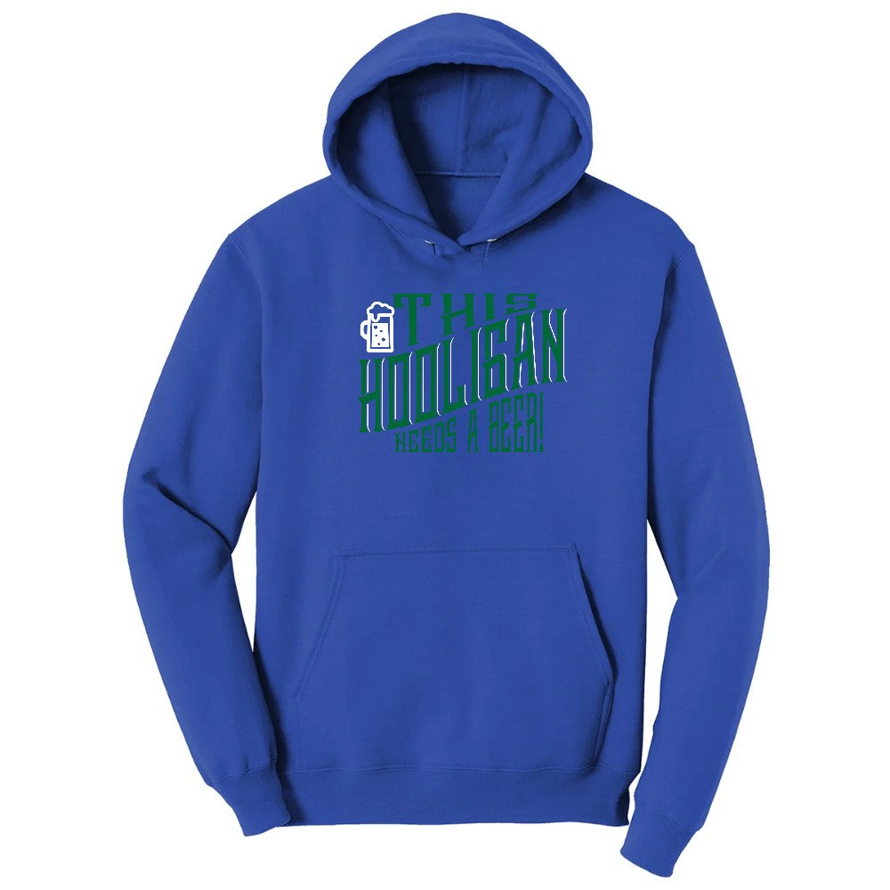 This Hooligan Needs a Beer Hoodie - True Royal
