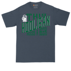 This Hooligan Needs a Beer tall t-shirt for men in Heather Navy