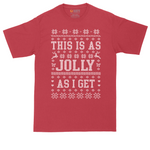 This is as Jolly as I Get tall t-shirt for men in Red