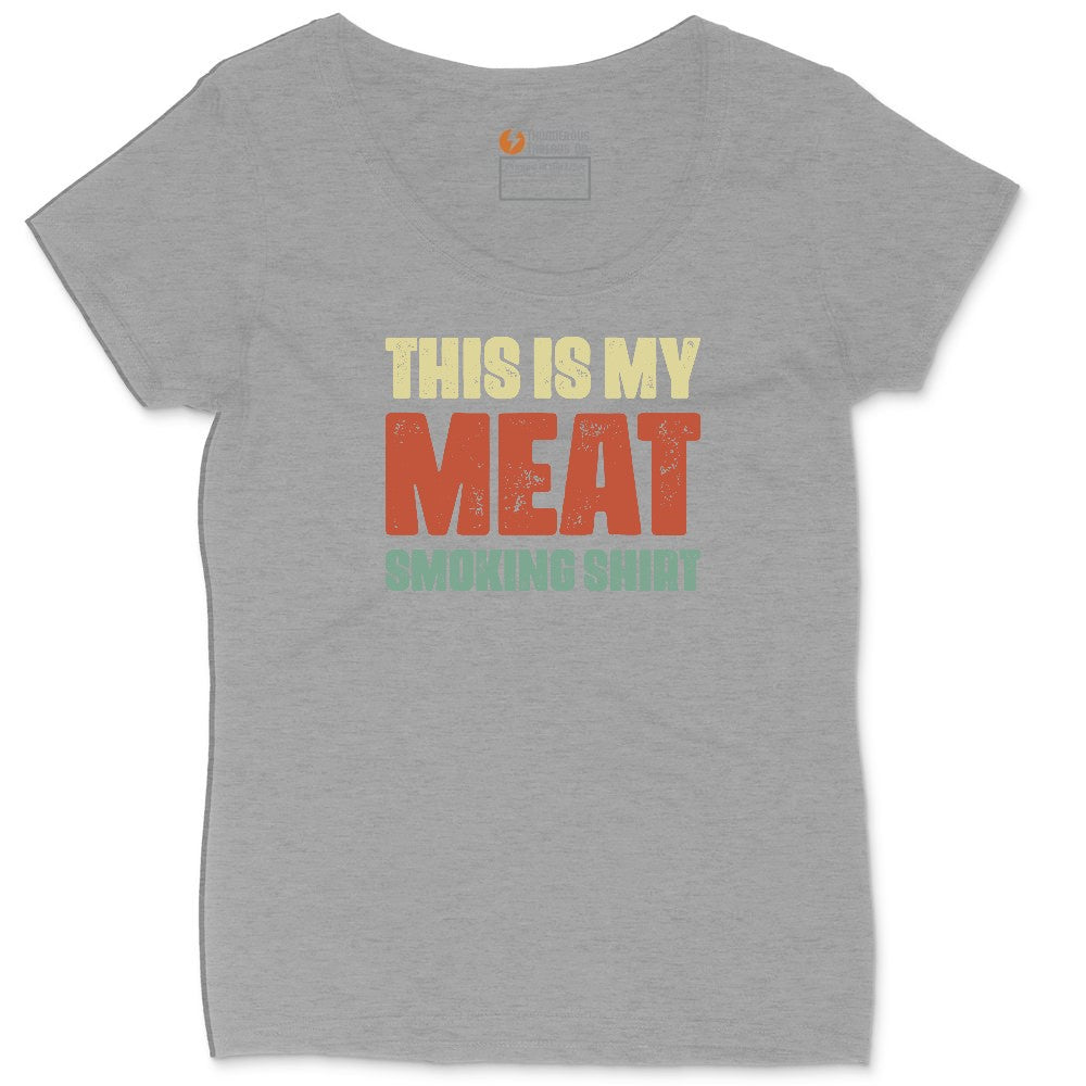 This is My Meat Smoking Shirt Ladies Curvy Tee - Granite Heather