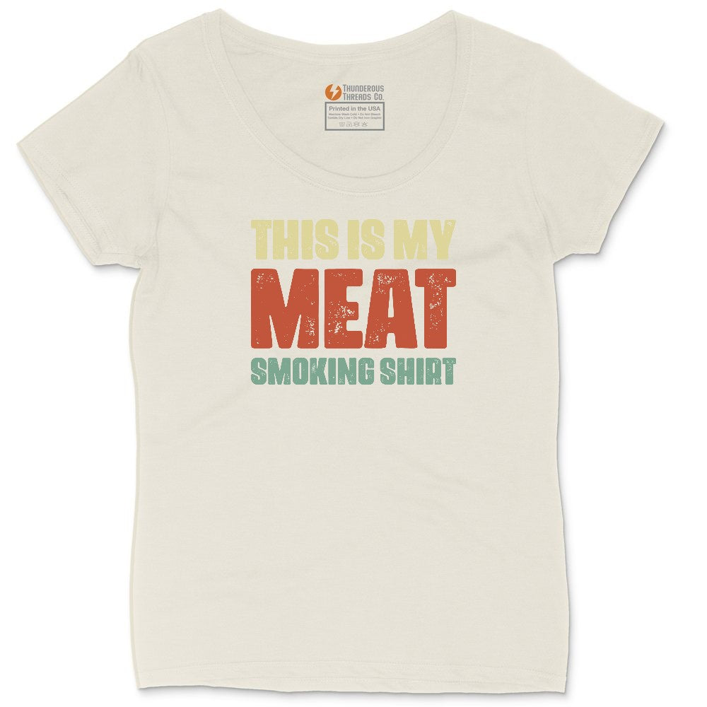 This is My Meat Smoking Shirt Ladies Curvy Tee - Natural Heather