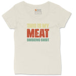 This is My Meat Smoking Shirt Ladies Curvy Tee - Natural Heather