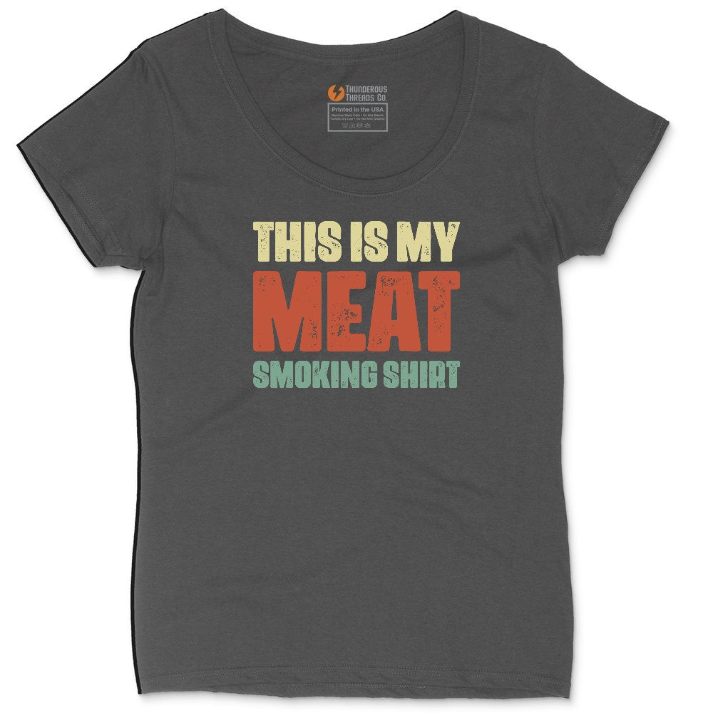 This is My Meat Smoking Shirt Ladies Curvy Tee - Vintage Smoke