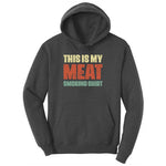 This is My Meat Smoking Shirt Ladies Hoodie - Dark Heather Grey