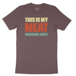 This is My Meat Smoking Shirt Ladies Short Sleeve Tee - Sangria Blackout