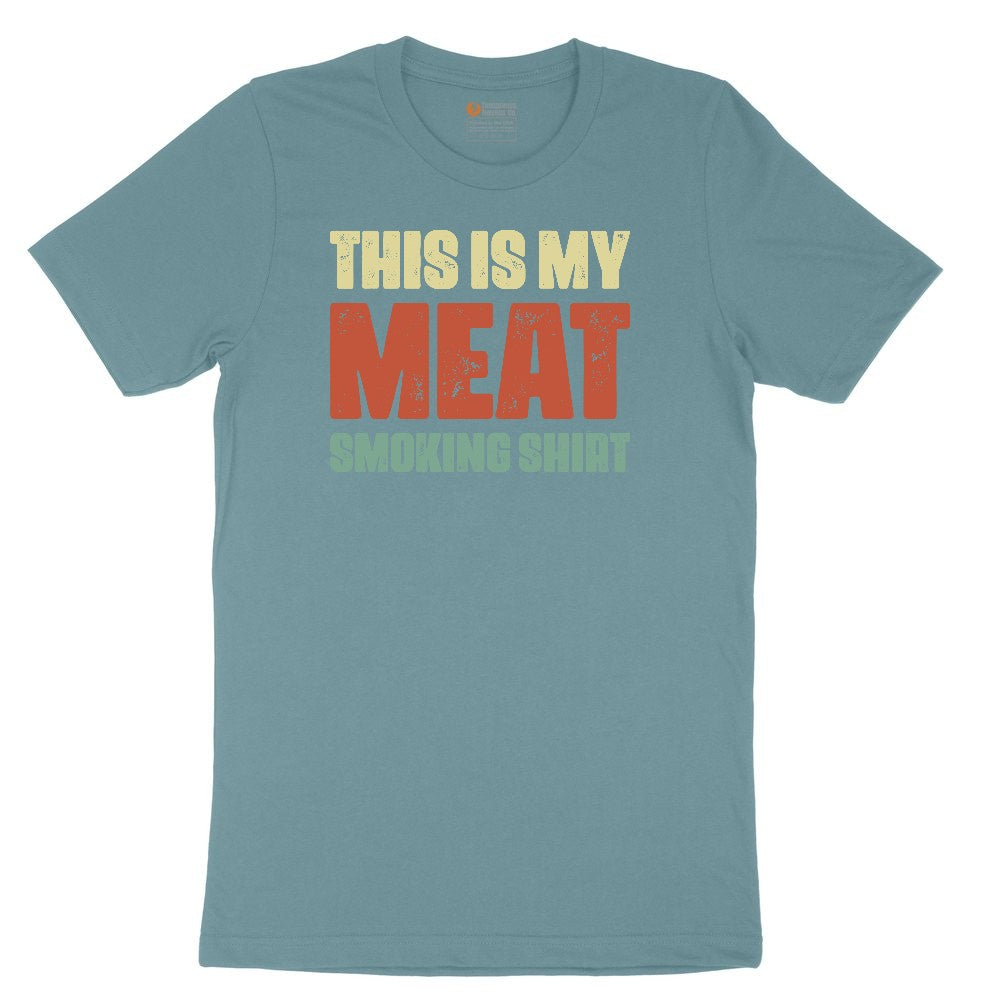 This is My Meat Smoking Shirt Ladies Short Sleeve Tee - Surf Blackout