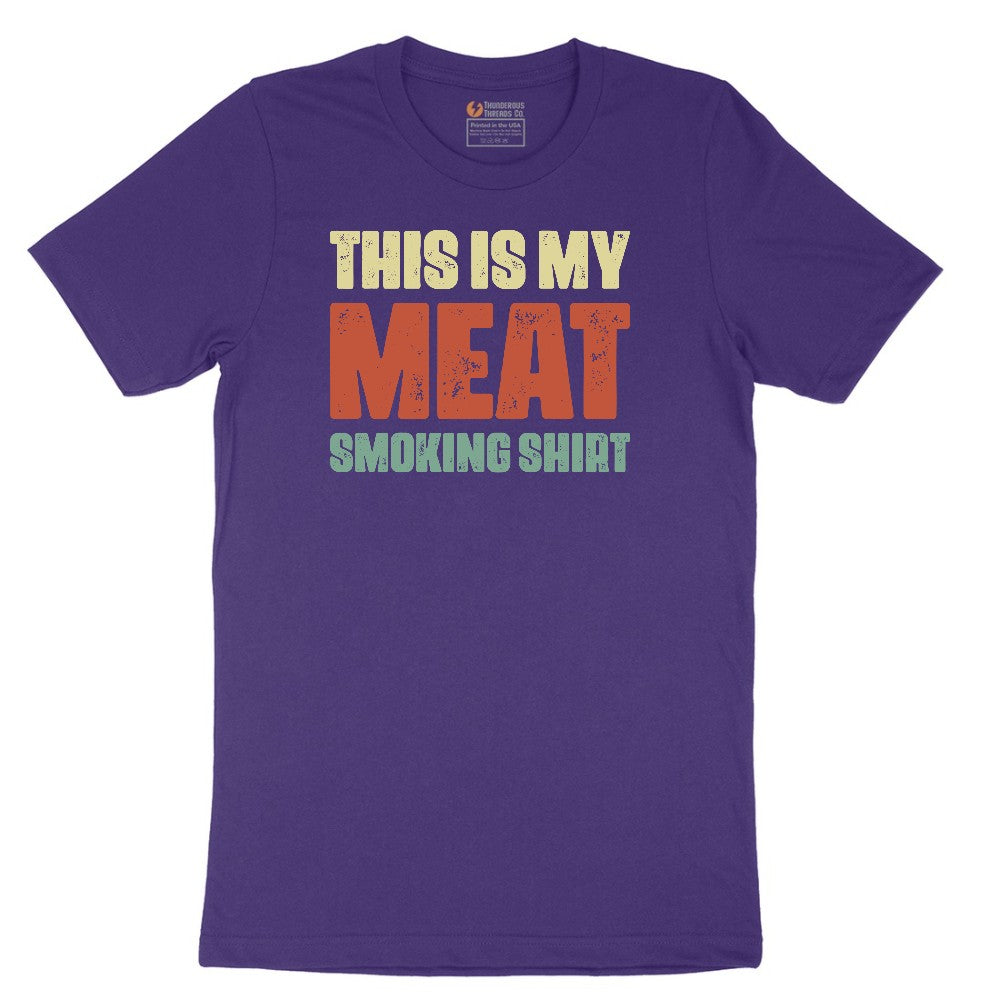 This is My Meat Smoking Shirt Short Sleeve Tee - Team Purple
