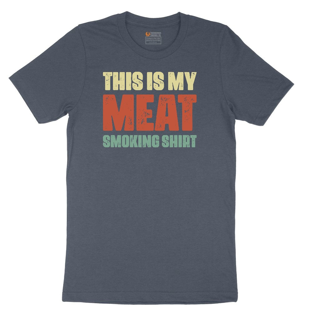 This is My Meat Smoking Shirt Toddler Short Sleeve Tee - Heather Navy