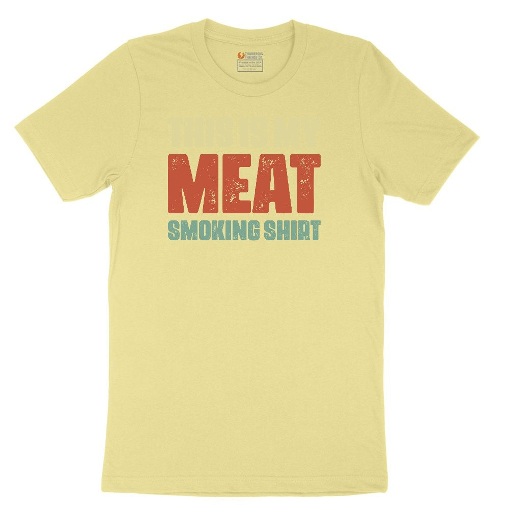This is My Meat Smoking Shirt Youth Short Sleeve Tee - Yellow