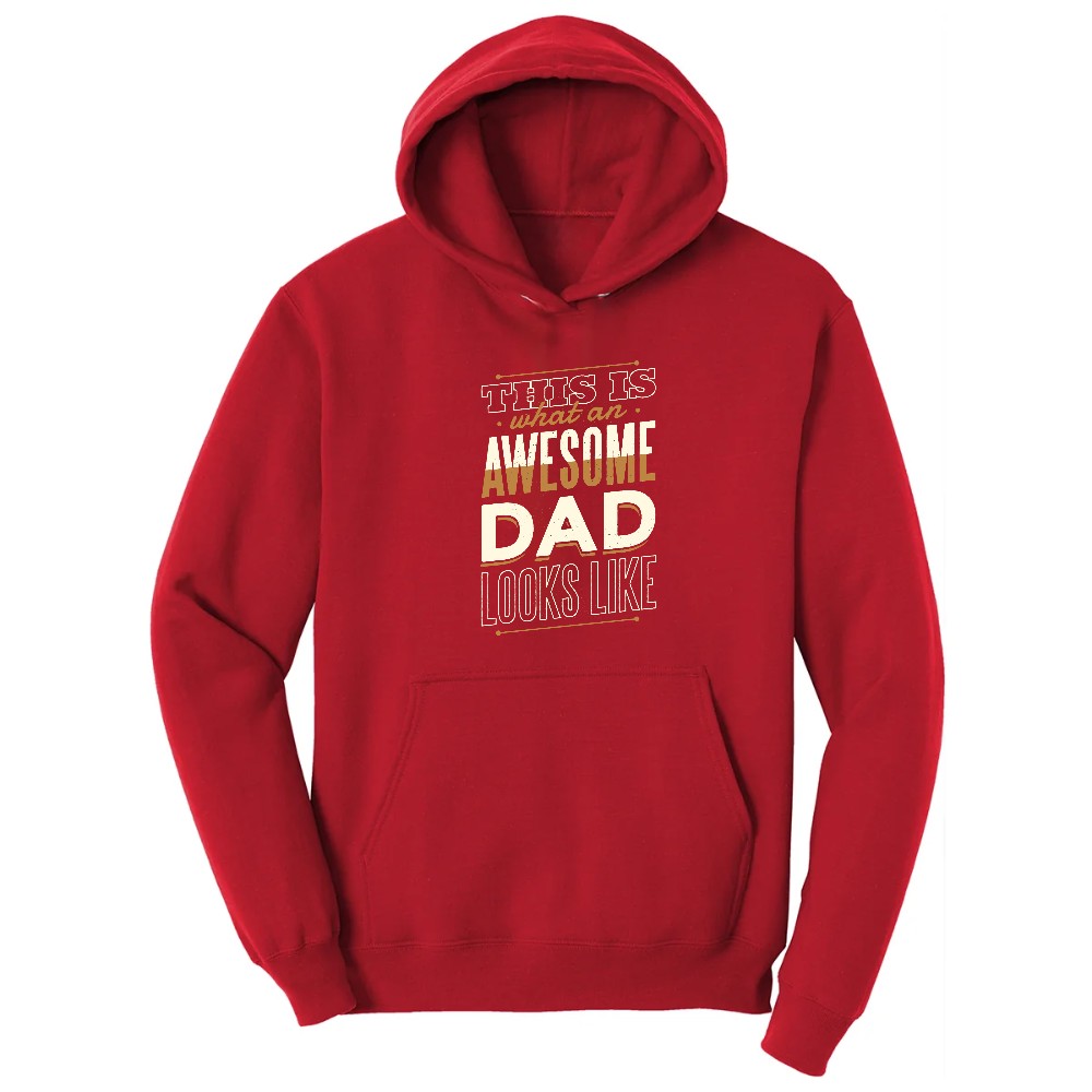 This is What an Awesome Dad Looks Like Hoodie - Red