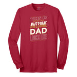 This is What an Awesome Dad Looks Like Long Sleeve Tee - Red