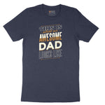This is What an Awesome Dad Looks Like Short Sleeve Tee - Heather Navy