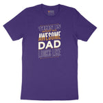 This is What an Awesome Dad Looks Like Short Sleeve Tee - Team Purple