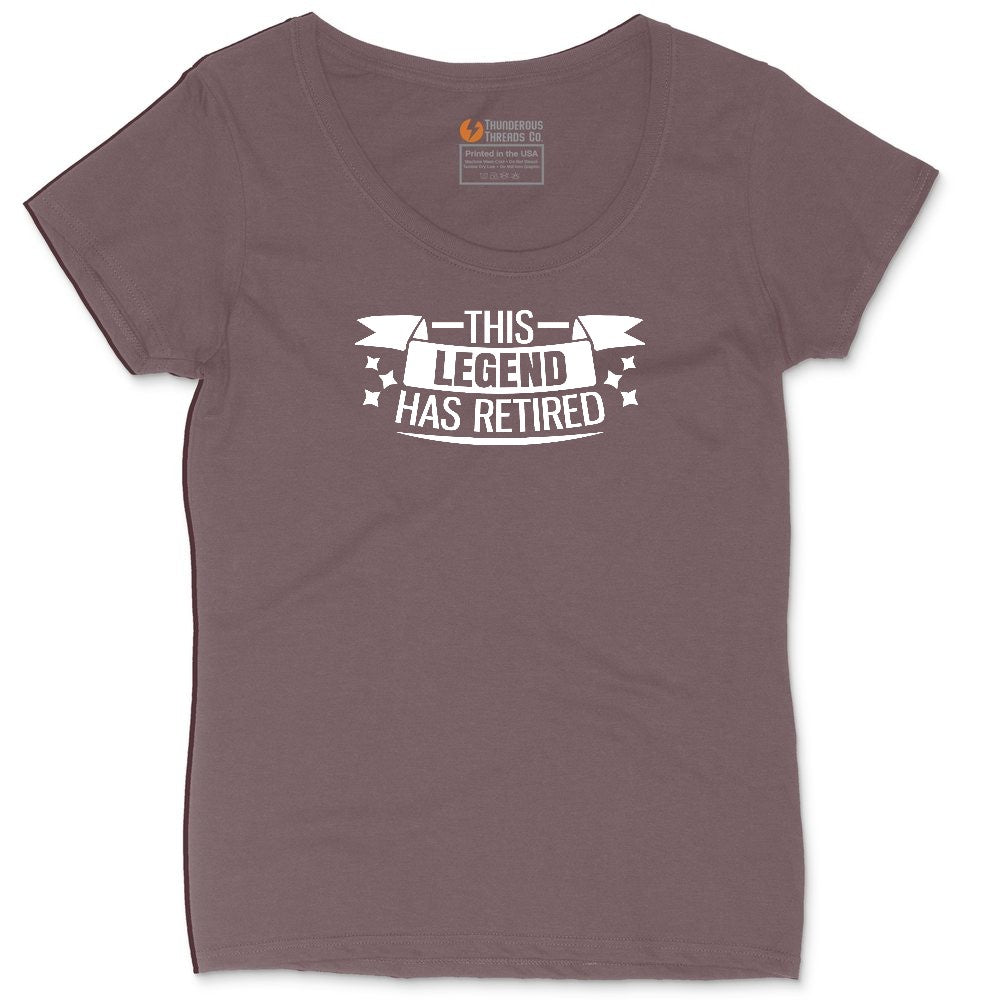 This Legend Has Retired Ladies Curvy Tee - Sangria Blackout
