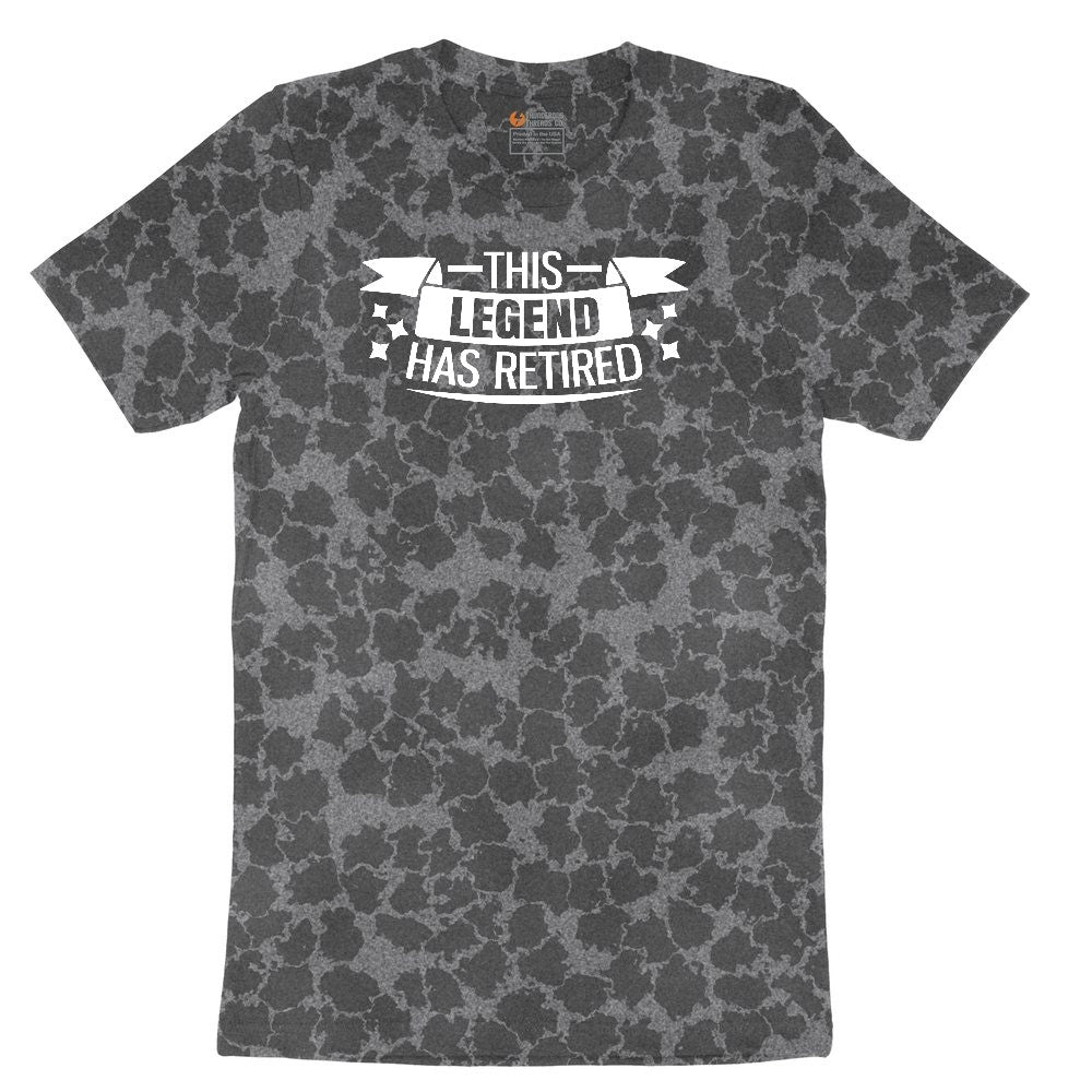 This Legend Has Retired Ladies Short Sleeve Tee - Black Leopard