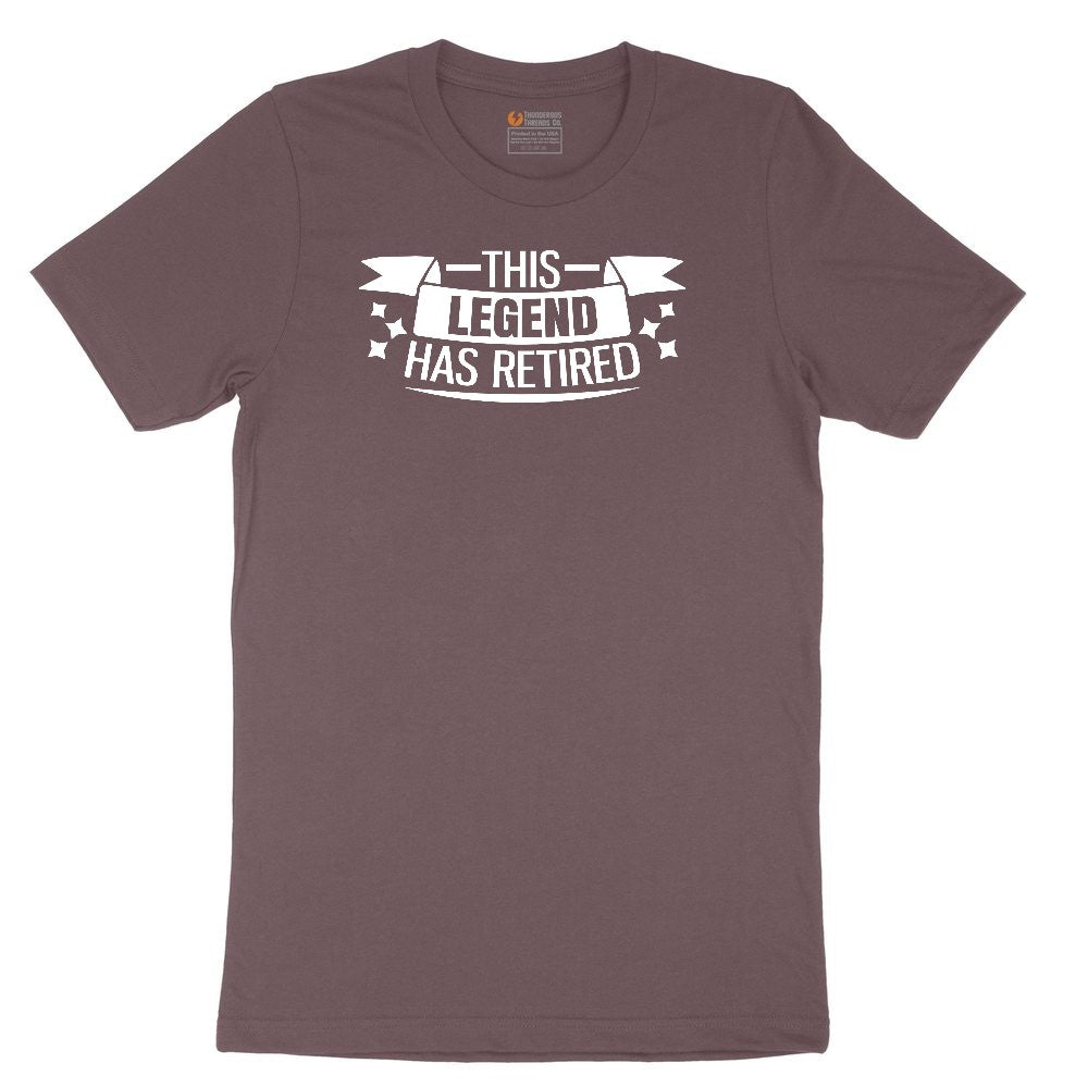 This Legend Has Retired Ladies Short Sleeve Tee - Sangria Blackout