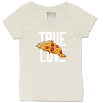 True Love Pizza Ladies Curvy Tee - Natural Heather