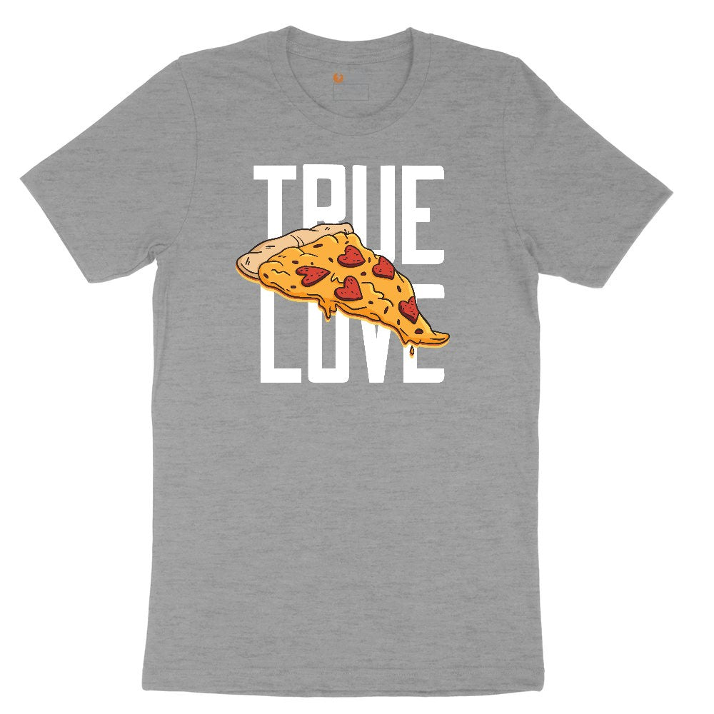 True Love Pizza Ladies Short Sleeve Tee - Granite Heather