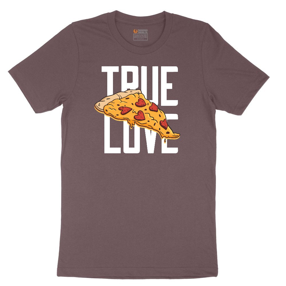 True Love Pizza Ladies Short Sleeve Tee - Sangria Blackout