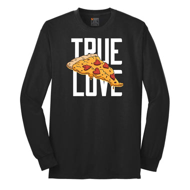 True Love Pizza Long Sleeve Tee - Jet Black