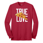 True Love Pizza Long Sleeve Tee - Red