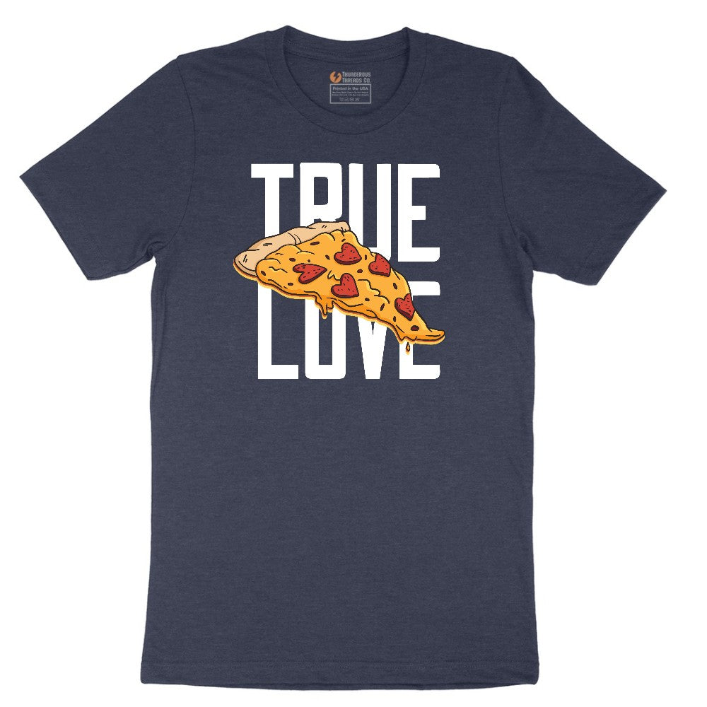 True Love Pizza Short Sleeve Tee - Heather Navy