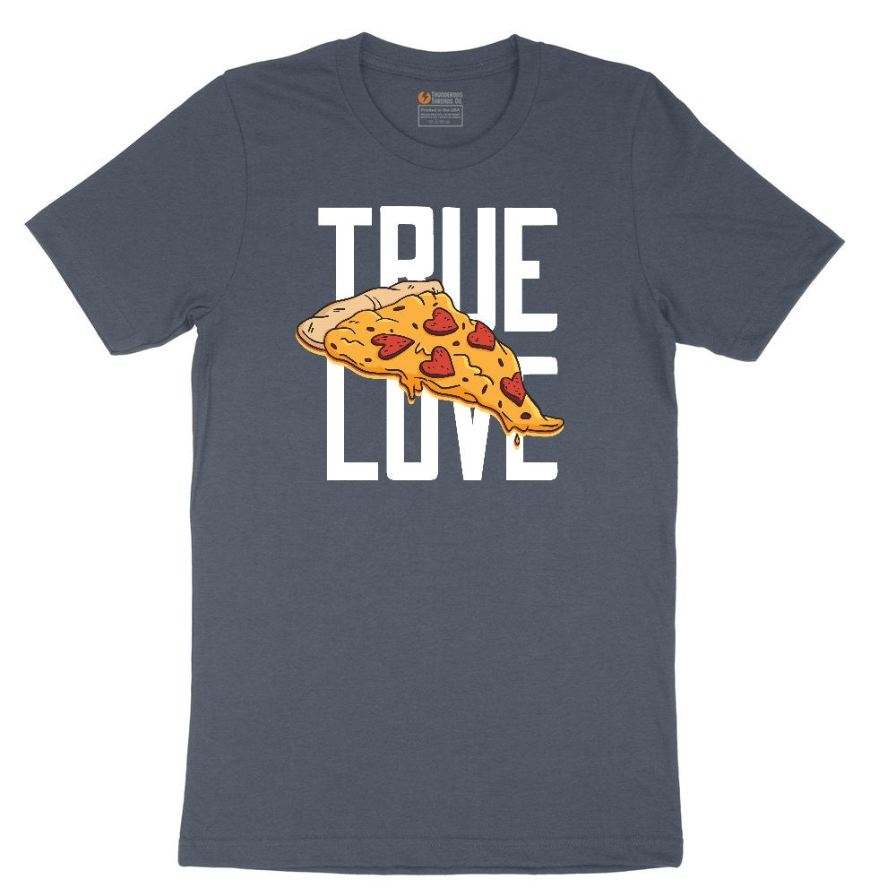 True Love Pizza Youth Short Sleeve Tee - Heather Navy
