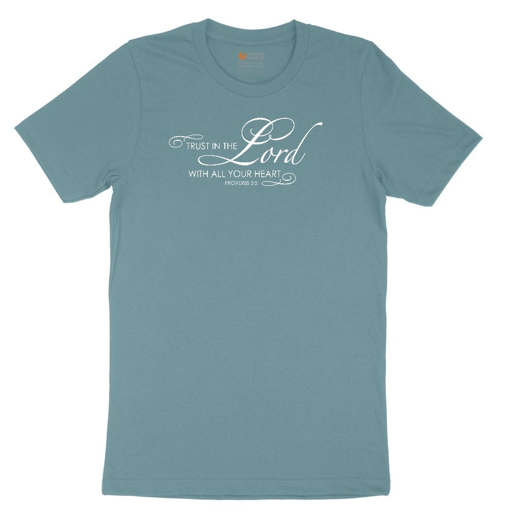 Trust in the Lord Ladies Short Sleeve Tee - Surf Blackout