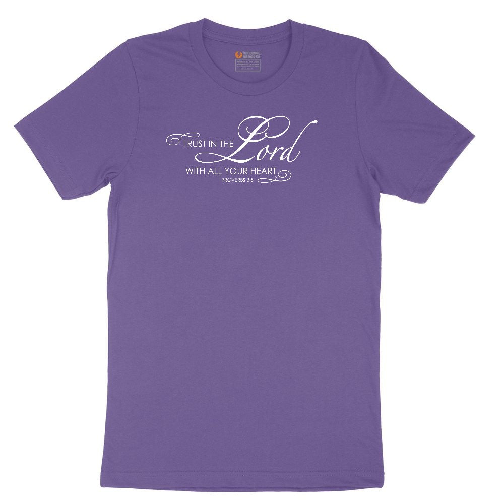 Trust in the Lord Ladies Short Sleeve Tee - Vintage Purple