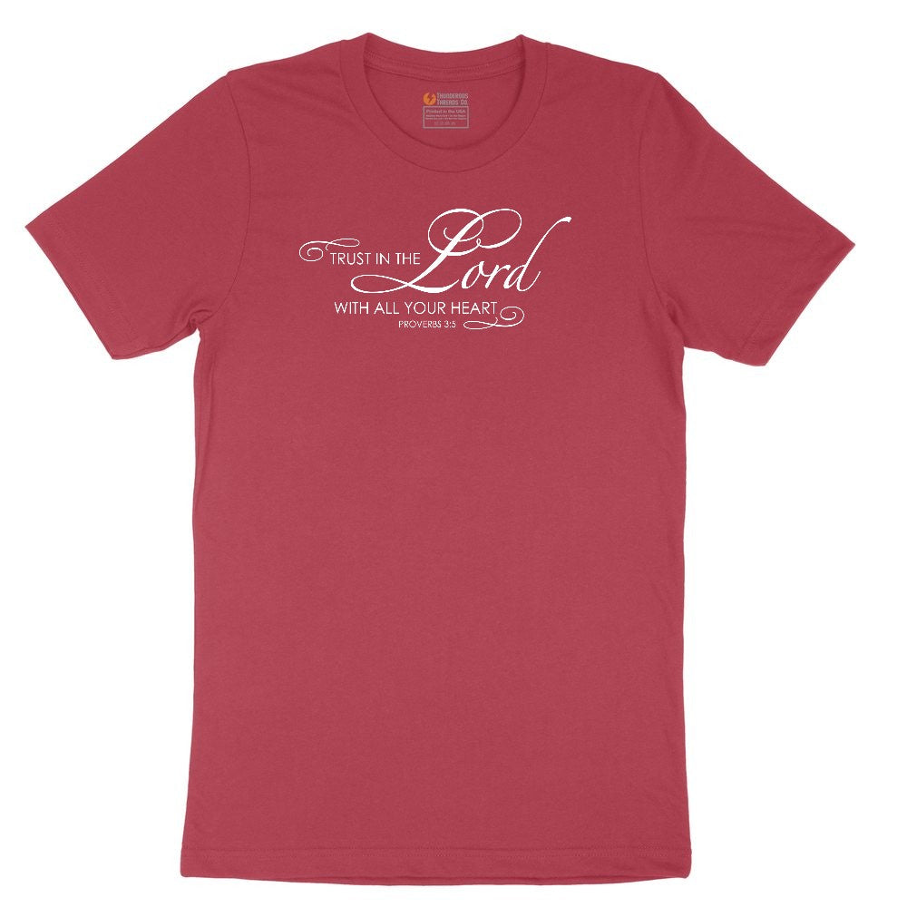 Trust in the Lord Ladies Short Sleeve Tee - Vintage Red