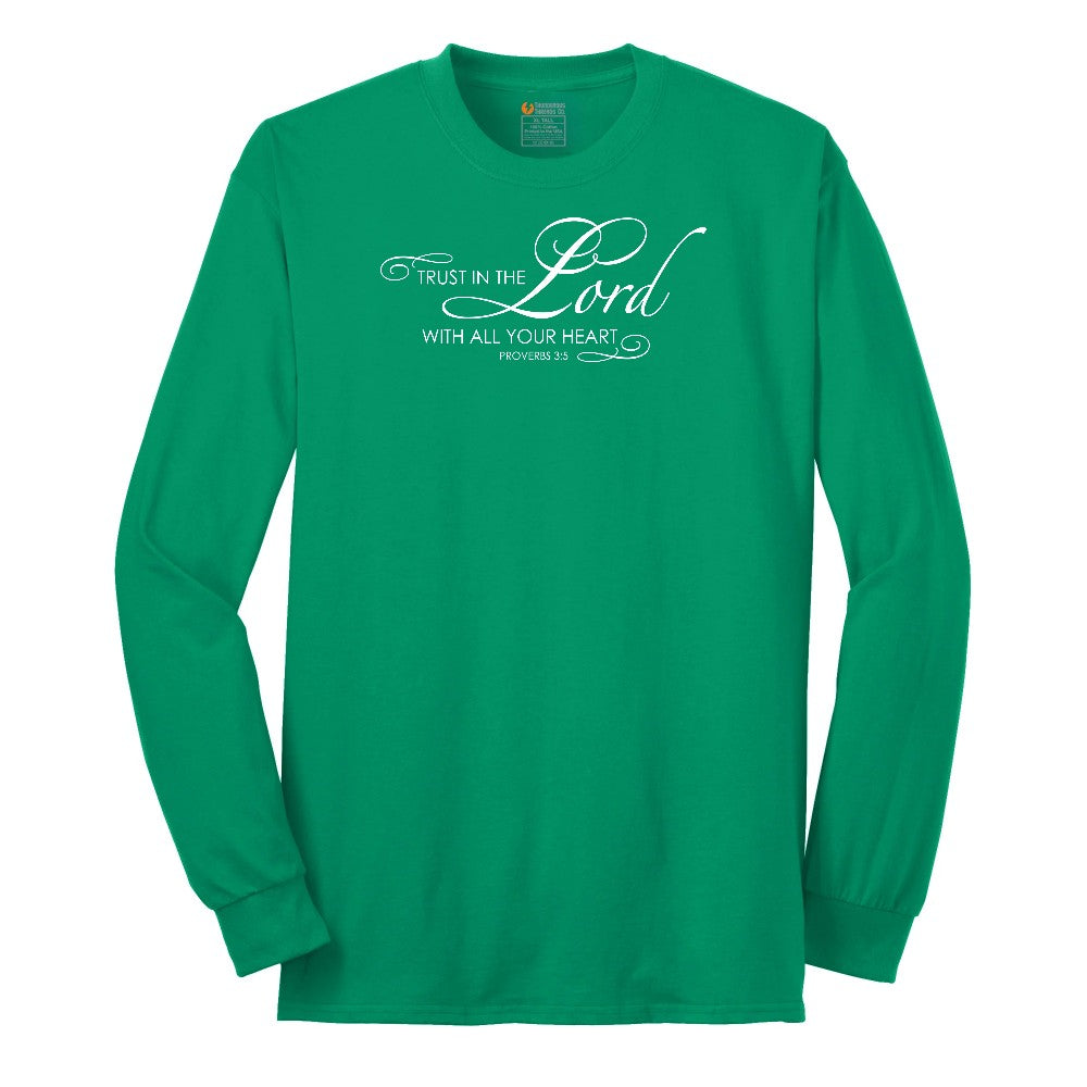Trust in the Lord Long Sleeve Tee - Kelly Green