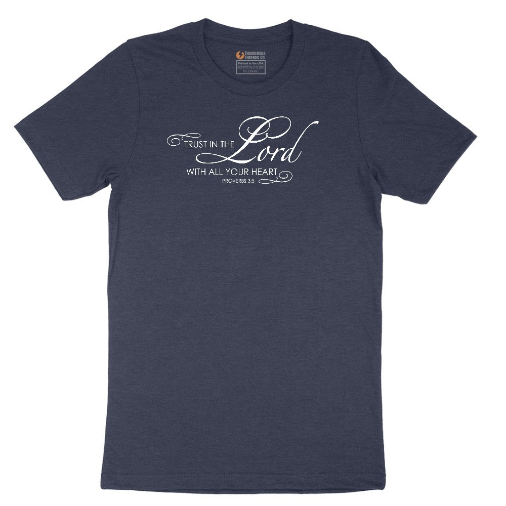 Trust in the Lord Short Sleeve Tee - Heather Navy