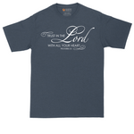 Trust in the Lord tall t-shirt for men in Heather Navy