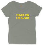 Trust Me I'm a Jedi Ladies Curvy Tee - Bamboo Blackout