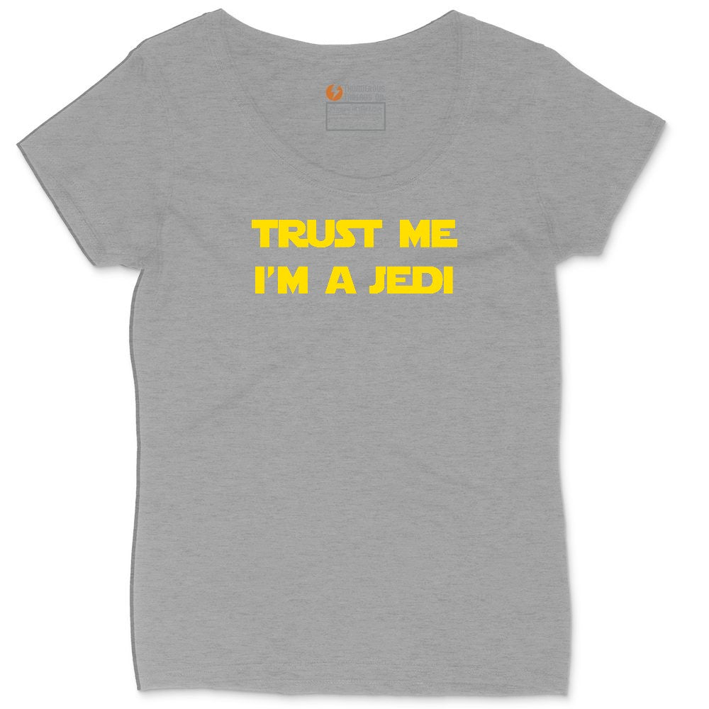 Trust Me I'm a Jedi Ladies Curvy Tee - Granite Heather
