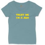 Trust Me I'm a Jedi Ladies Curvy Tee - Surf Blackout