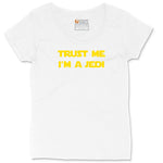 Trust Me I'm a Jedi Ladies Curvy Tee - White