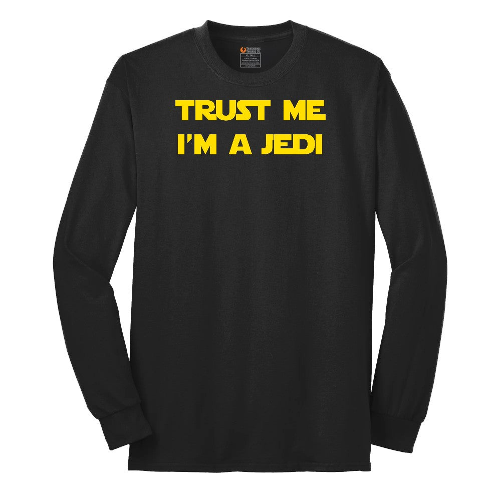 Trust Me I'm a Jedi Long Sleeve Tee - Jet Black