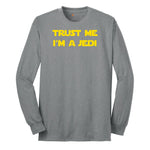 Trust Me I'm a Jedi - Mens & Ladies T-Shirt Long Sleeve Tee - Athletic Grey