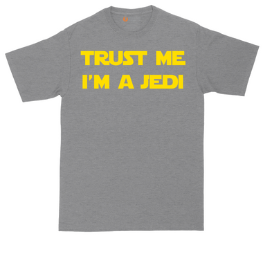 Trust Me I'm a Jedi tall t-shirt for men in Jet Black