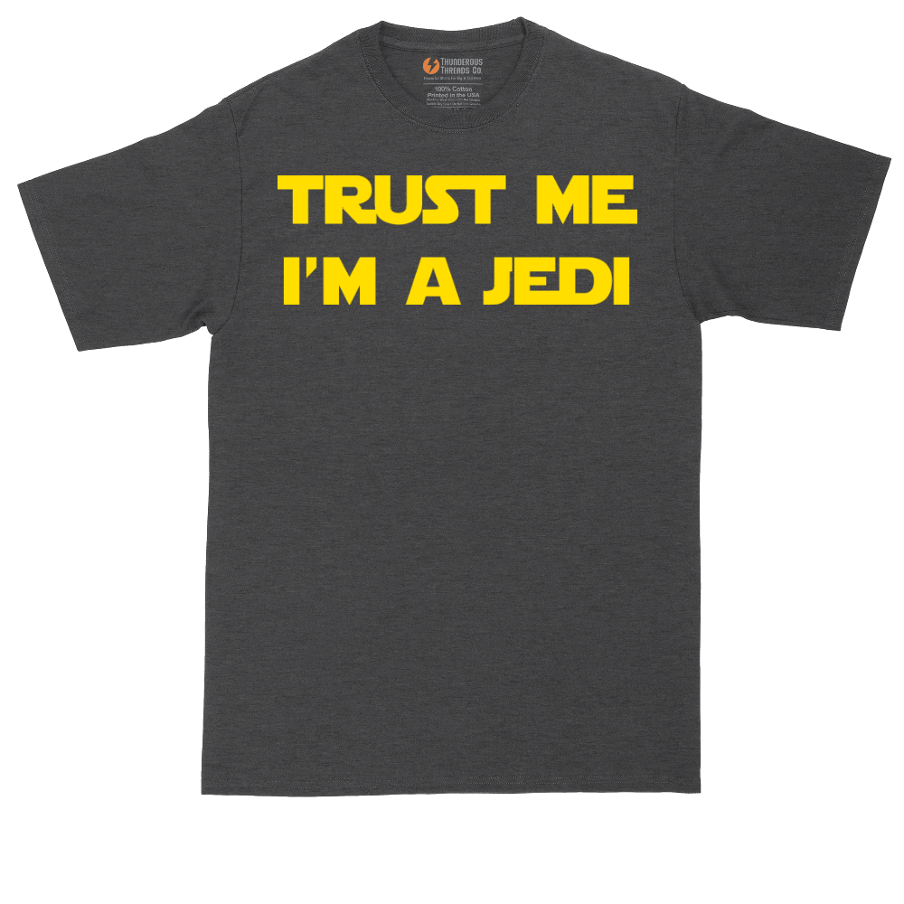 Trust Me I'm a Jedi tall t-shirt for men in Dark Heather Grey