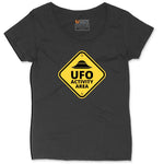 UFO Activity Area Ladies Curvy Tee - Black