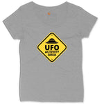 UFO Activity Area Ladies Curvy Tee - Granite Heather