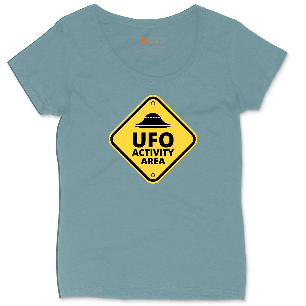 UFO Activity Area Ladies Curvy Tee - Surf Blackout