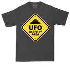 UFO Activity Area tall t-shirt for men in Dark Heather Grey